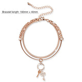 Boxed Bullion Gold Elite watch and Bracelet Set Embellished with Crystals in Rose Gold