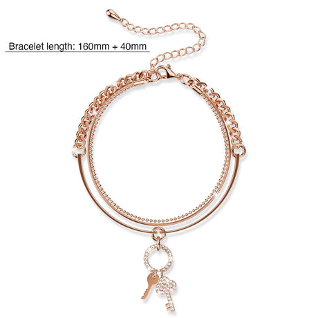 Boxed Bullion Gold Elite watch and Bracelet Set Embellished with Crystals in Rose Gold