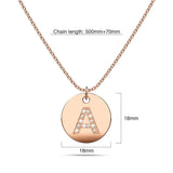 Bullion Gold Initials Fabulous Alphabet Letter Necklace Rose Gold Layered Steel Jewellery