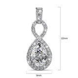 Krystal Couture White Gold Eternal Twist Drop Stud Earrings Embellished with SWAROVSKI Crystals