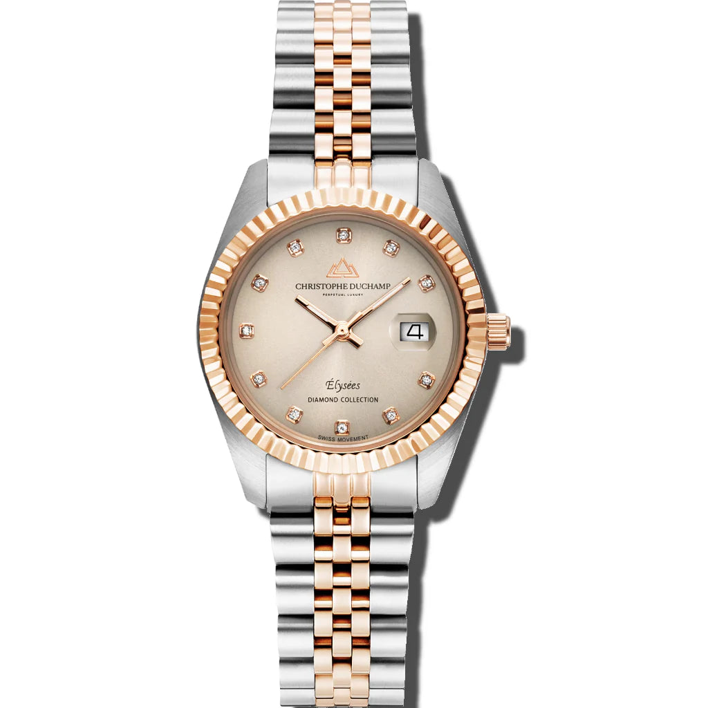 Christophe Duchamp Elysee - Beige Dial & 316L Stainless Steel Strap