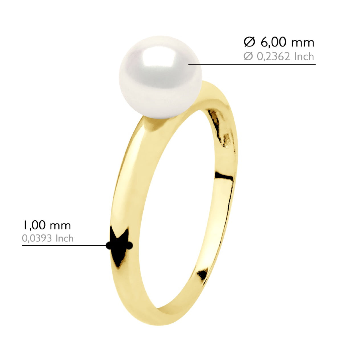Bangle Ring - Natural White - Longueur 18 cm