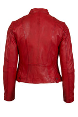 Womens Red Leather Jacket