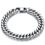 Bullion Gold Curb Chain Stainless Steel Bracelet 12mm