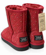 Australian Leather Ugg Stud Short Uggs - Tomato - AU4