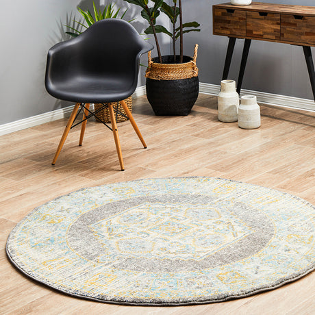 Century 944 Grey Round Rug