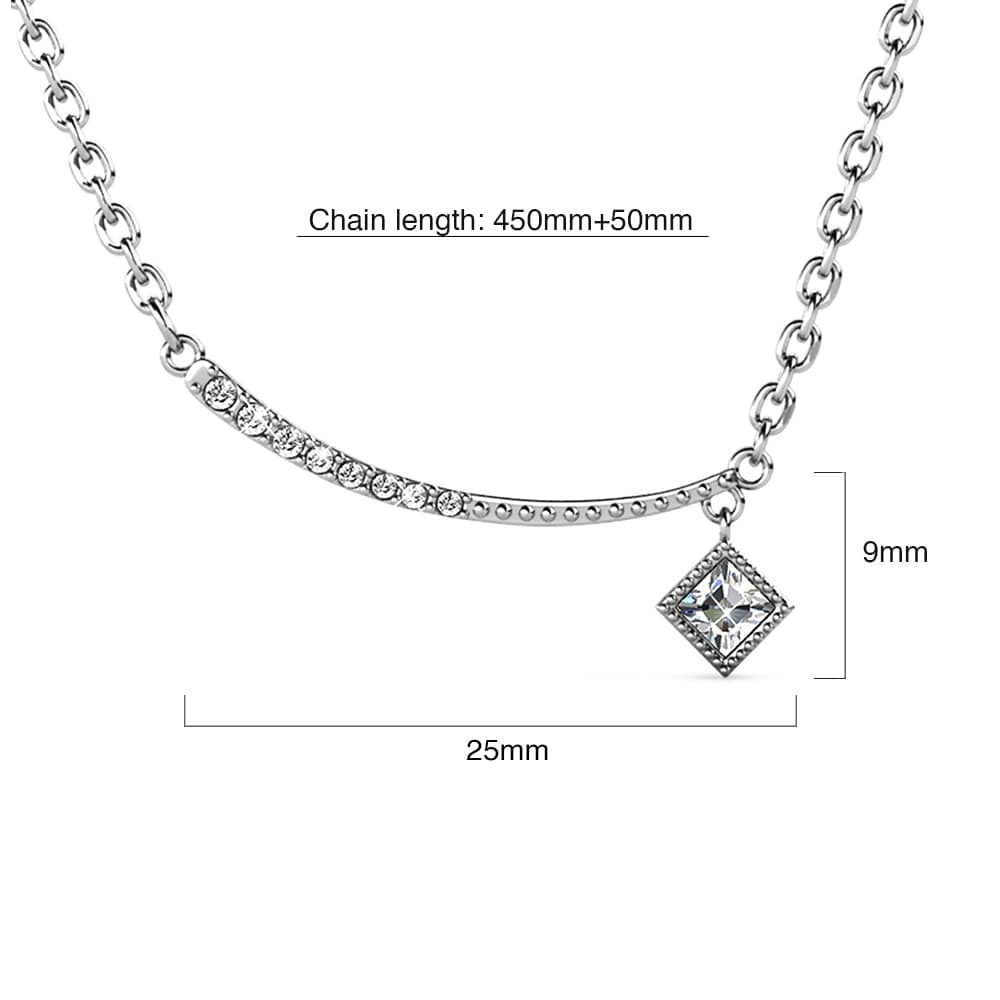 Krystal Couture Sparkling Pendant Necklace in White Gold Embellished with Swarovski Crystals