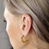 Bullion Gold Aligania Hoop Gold Layered Earrings