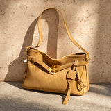 Nalandu Luxe Fortune Chime Slouch Shoulder Bag - Camel