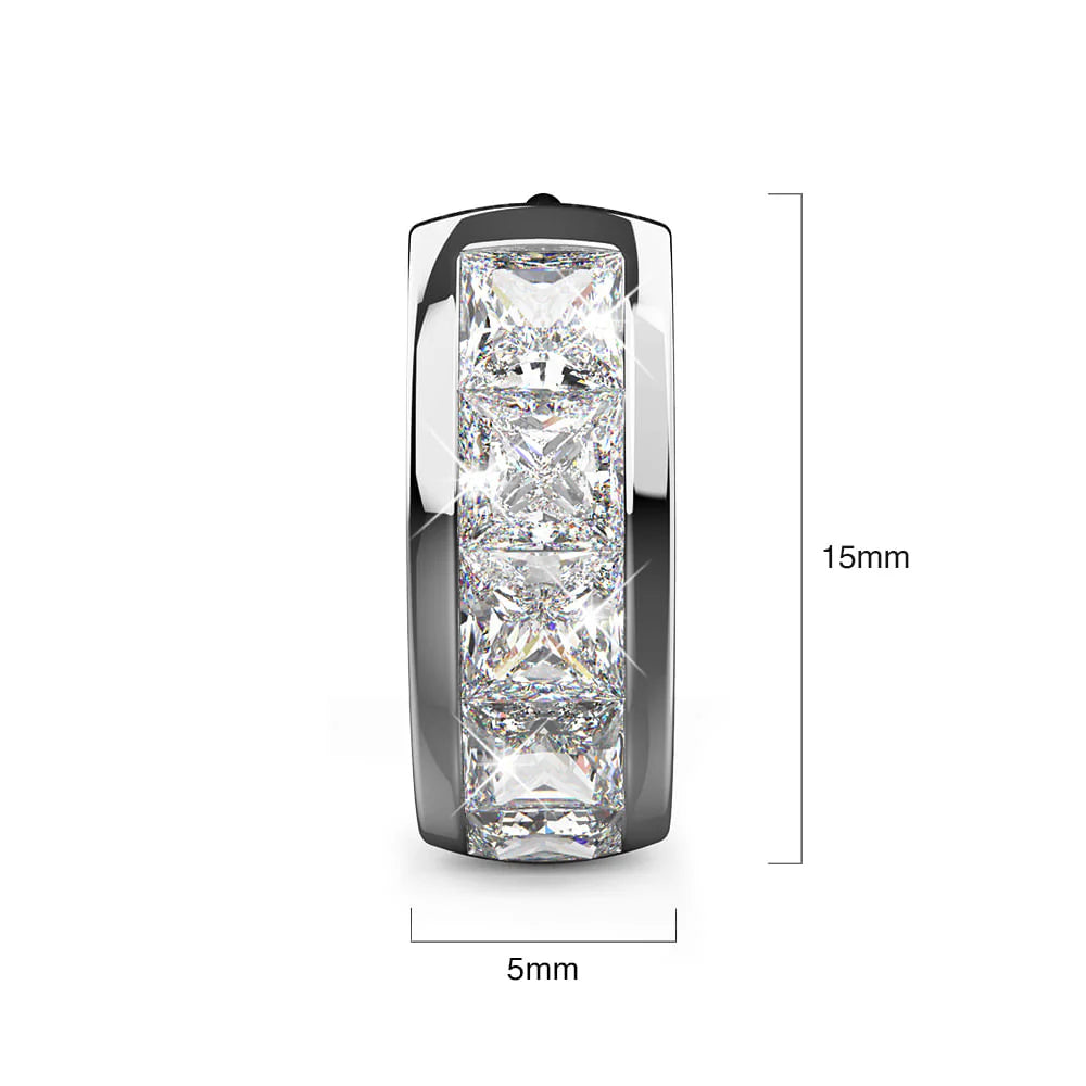Krystal Couture Huggie Earrings Embellished with SWAROVSKI Crystals