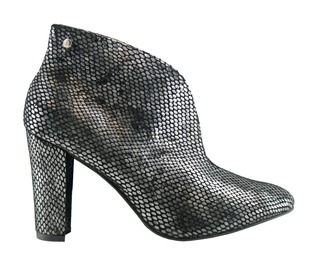 Bosccolo Womens Boots - Silver/Black Scales