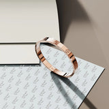 Bullion Gold Carmello Stainless Steel Bangle in Rose Gold