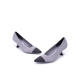 Corporate Color Block Kitten Heels - Lavender