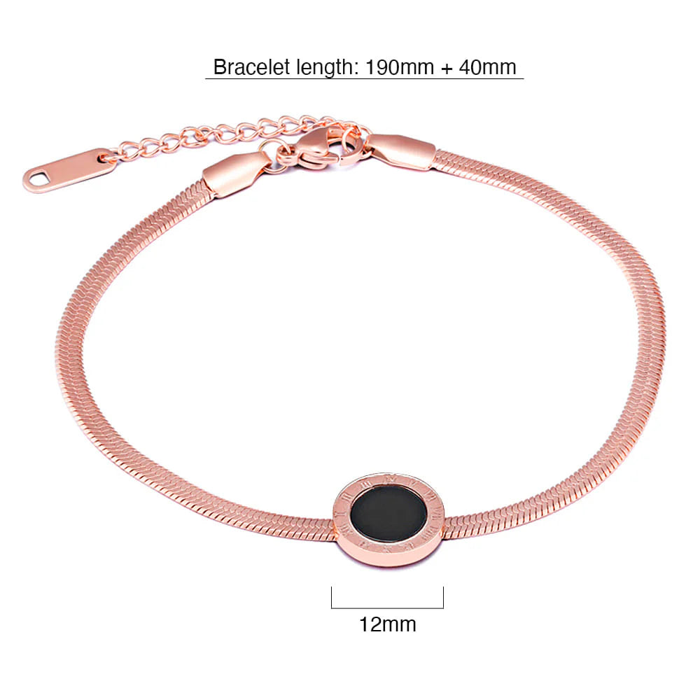 Bullion Gold Roman Numerals Bracelet