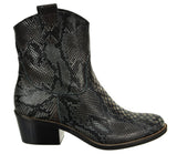 Bosccolo Womenscowgirl Boots - Grey Python