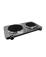 TODO 2250W Twin Hotplate Electric Cooktop Dual Plate Stainless Steel