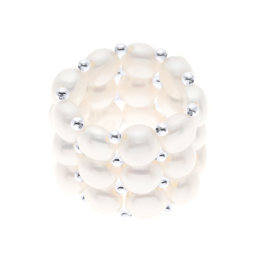 Ring 3 Rows - Natural White - Longueur 42 cm