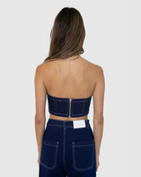 BY.DYLN Cooper Crop - Dark Denim