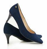 Bosccolo Womens Spike Heels Suede 200 - Navy Blue Suede