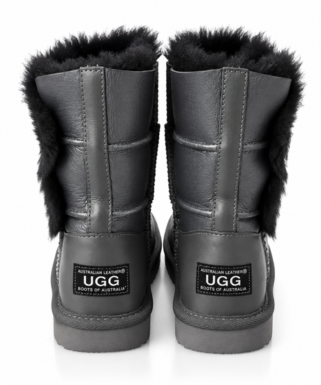 Australian Leather Ugg Classic Long 2Button - Metallic Grey - AU5