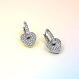 Krystal Couture Heart-Shaped Dangle Earrings Embellished with SWAROVSKI Crystals