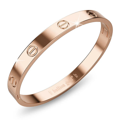 Bullion Gold Carmello Stainless Steel Bangle in Rose Gold