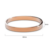 Bullion Gold Serena Solid Flat Hinged Bangle in Rose Gold