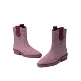 Knit Cowboy Boots - Mauve