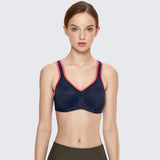 Full Support High Impact Padded Sports Bra - Navy