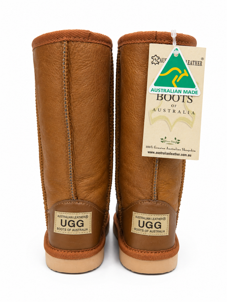 Australian Leather Ugg Kids Classic Long - Bronze - AU11-12
