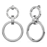 Krystal Couture Orbit of Radiance Earrings Embellished with SWAROVSKI Crystal in White Gold