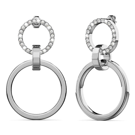 Krystal Couture Orbit of Radiance Earrings Embellished with SWAROVSKI Crystal in White Gold