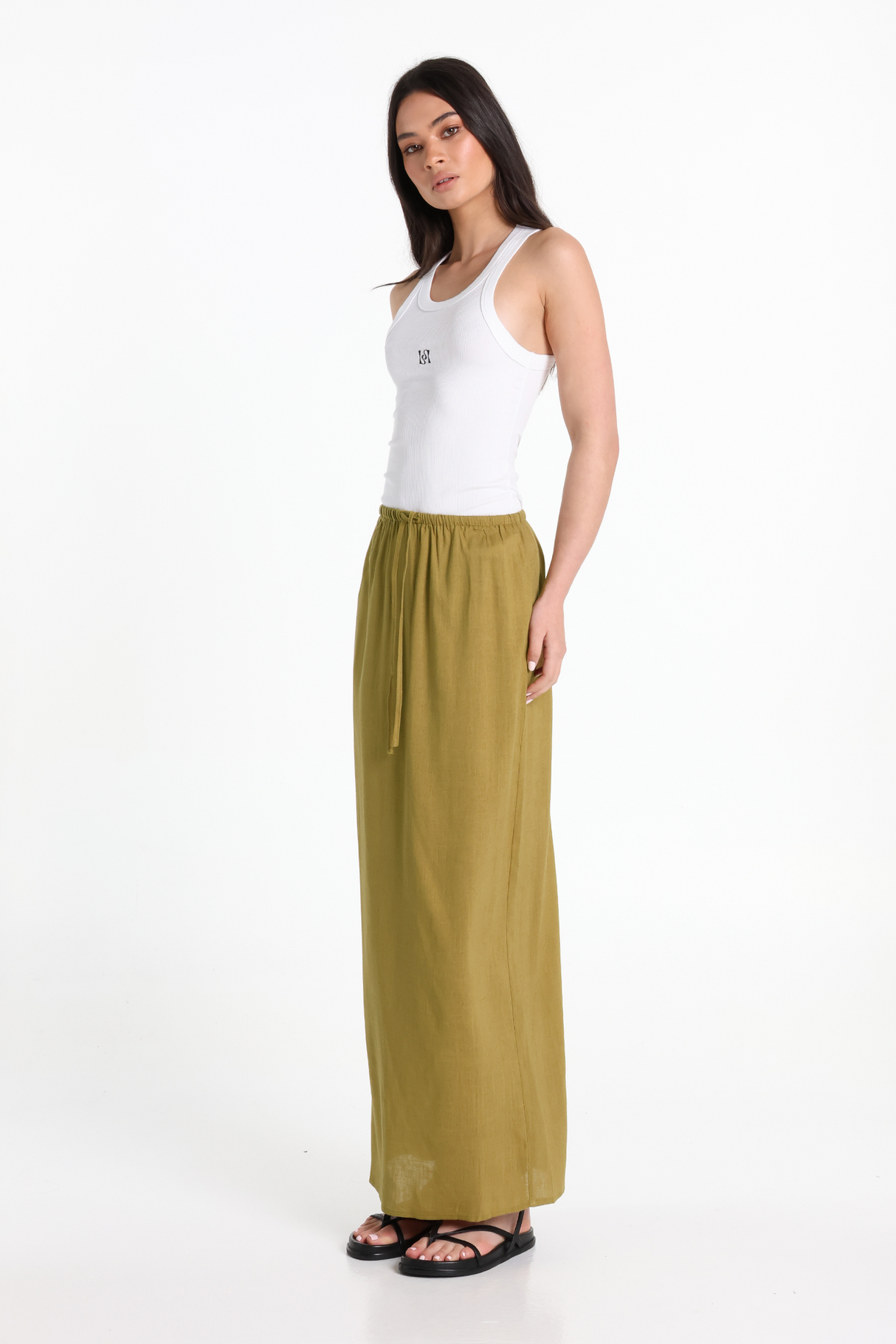 Lost In Lunar Women's Leni Maxi Skirt - Olive