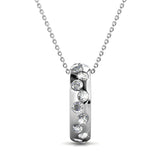 Krystal Couture Ecliptic Pendant Necklace in White Gold Adorned with SWAROVSKI Crystals