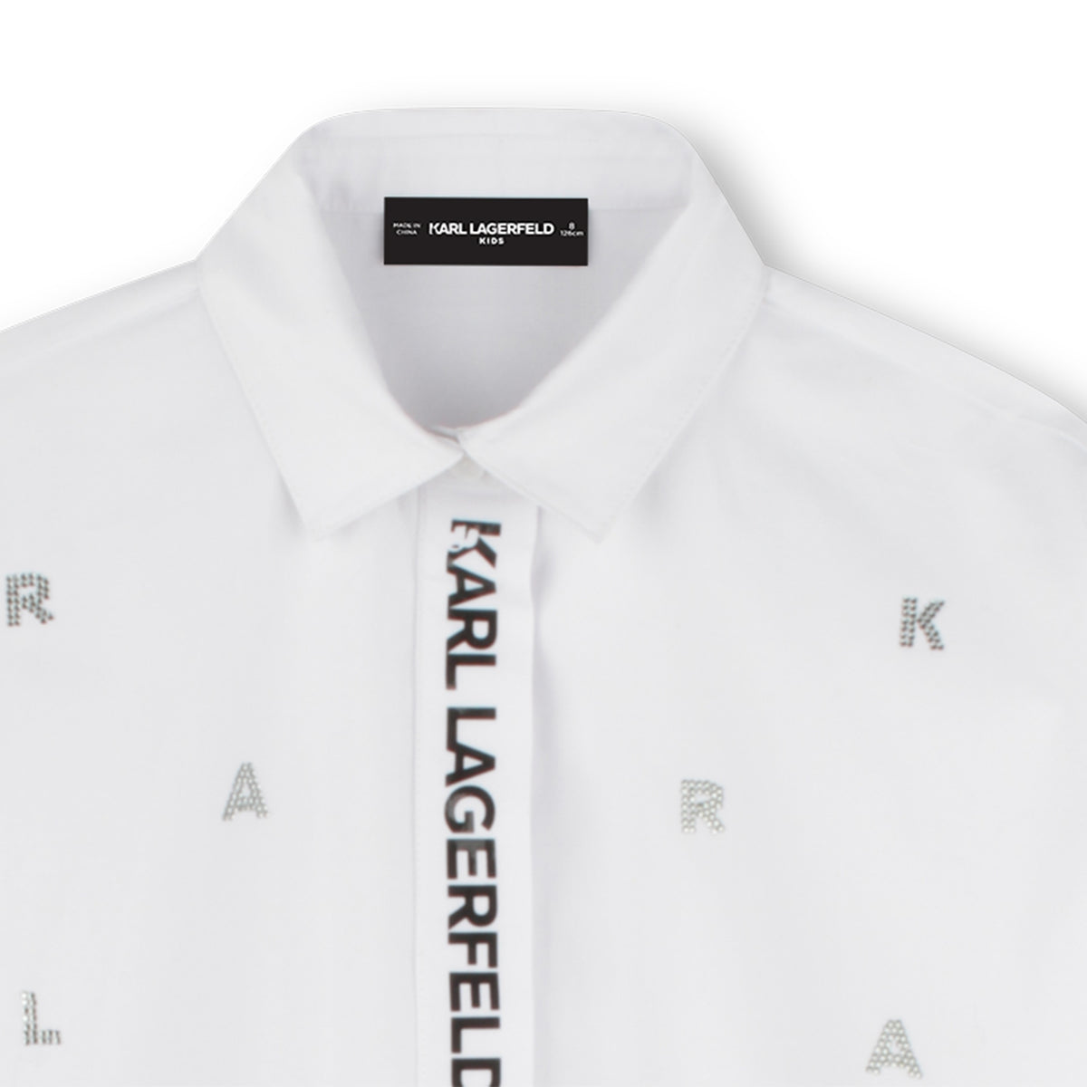 Karl Lagerfeld Girls Fete Musique D2 Shirt Dress - White