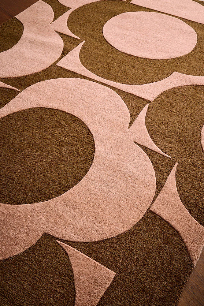 Orla Kiely Prism Flower Pink - Terracotta 158002 Rug