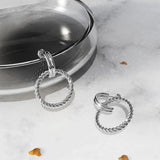 Bullion Gold Exquisite Round White Gold Drop Earrings