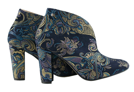 Bosccolo Womens Boots - Navy Blue/Gold/Blue