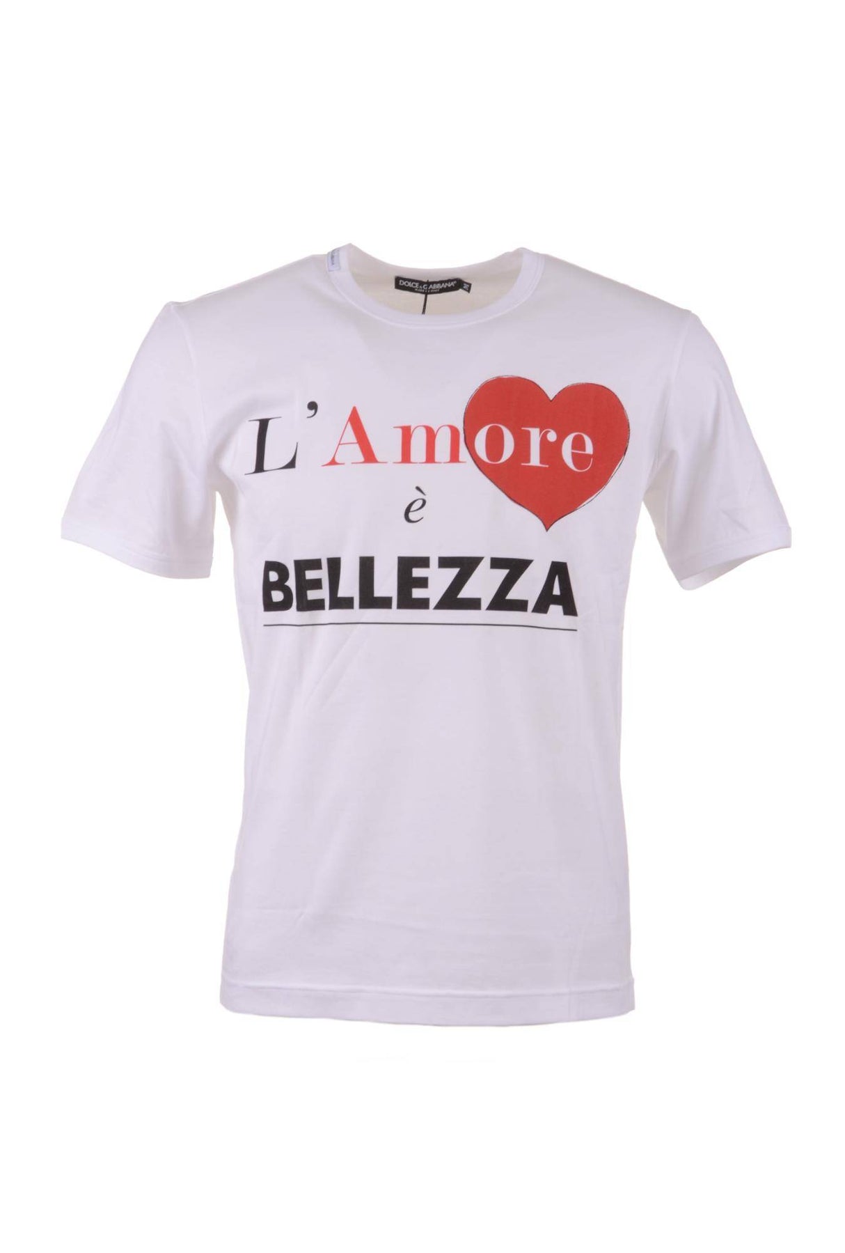 Dolce & Gabbana Men "L'amore è BELEEZZA" Short Sleeves T-Shirt