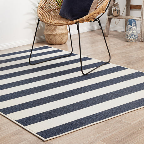 Seaside 4444 Navy White Rug