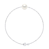 Manufacture Royale Bracelet Freshwater Pearl White Sterling Silver 9-10mm Singapore Chain