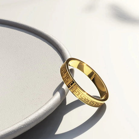 Bullion Gold Javaid Meander Ring in Gold