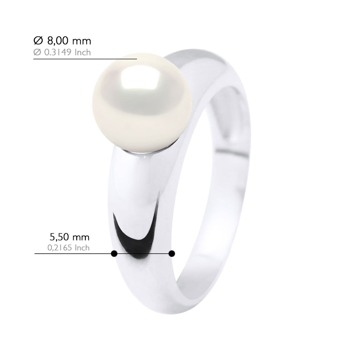 Bangle Ring - Natural White - Longueur 42 cm