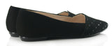 Bosccolo Womens Ballerina - Black Suede