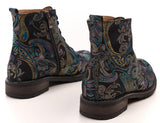Bosccolo Womens Ankle Boots - Turquoise Ethnic