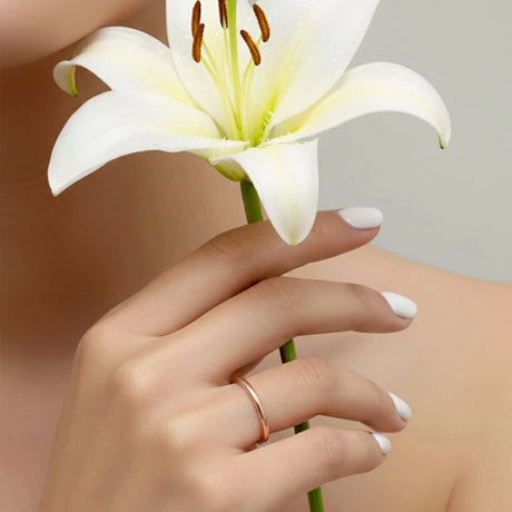Bullion Gold Camille Minimal Stacker Ring in Rose Gold