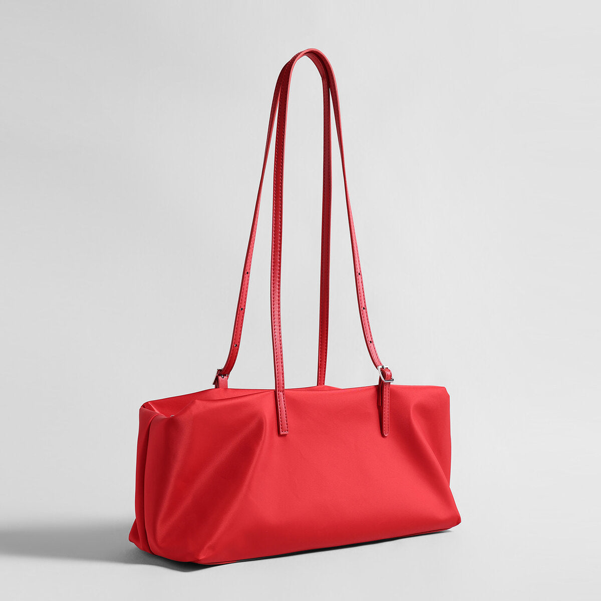 Nylon Boston Shoulder Bag - Red