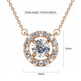 Krystal Couture Minute Oval Crystal Pendant Necklace in Rose Gold Adorned with Crystals from SWAROVSKI