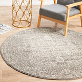 Evoke 256 Grey Round Rug