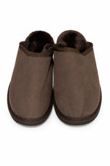 Australian Leather Ugg Scuffs Slipper - Chocolate - AU7-8